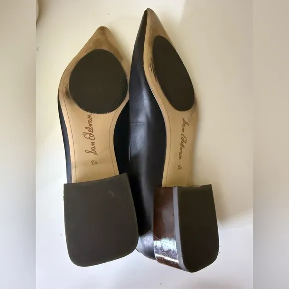 Sam Edelman Black Women's Pearson Pointed Flats Size Size 8.5M