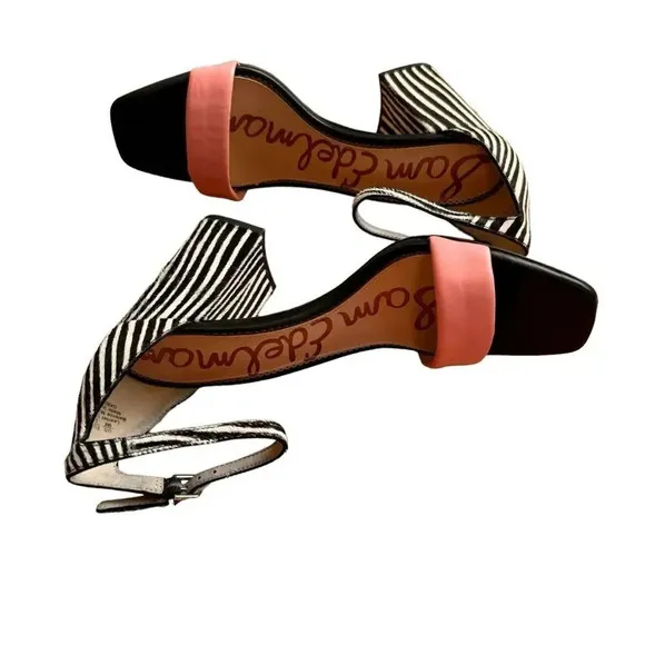Sam Edelman Daniella Zebra Print Calf Hair &amp; Suede Sandals Open Toe Size 9 New