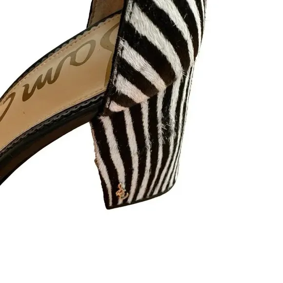 Sam Edelman Daniella Zebra Print Calf Hair &amp; Suede Sandals Open Toe Size 9 New