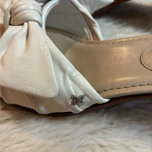 Sam Edelman Darcie Modern Ivory Squared Open Toe Kitten Heel size 10