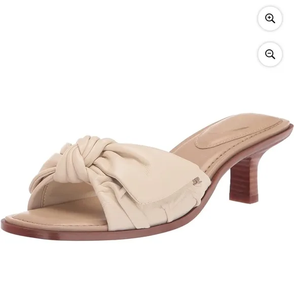 Sam Edelman Darcie Modern Ivory Squared Open Toe Kitten Heel size 10