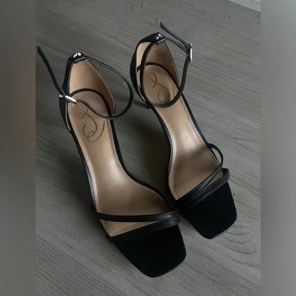 Sam Edelman Peonie Elegant Black Strappy Heels