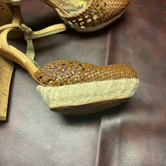 Sam Edelman‎ Rella cork heel shoes, size 7 1/2