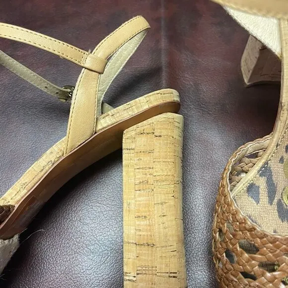 Sam Edelman‎ Rella cork heel shoes, size 7 1/2