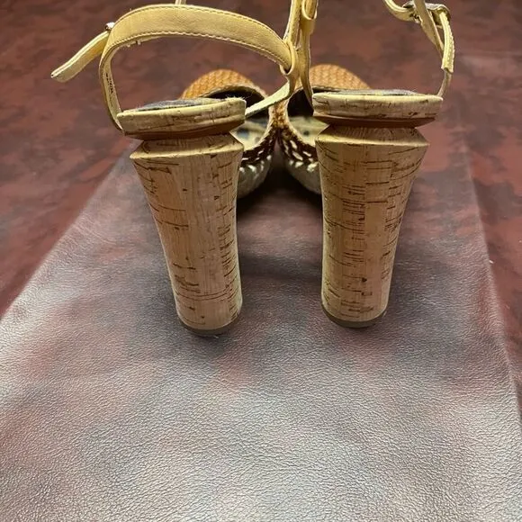 Sam Edelman‎ Rella cork heel shoes, size 7 1/2