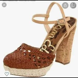 Sam Edelman‎ Rella cork heel shoes, size 7 1/2
