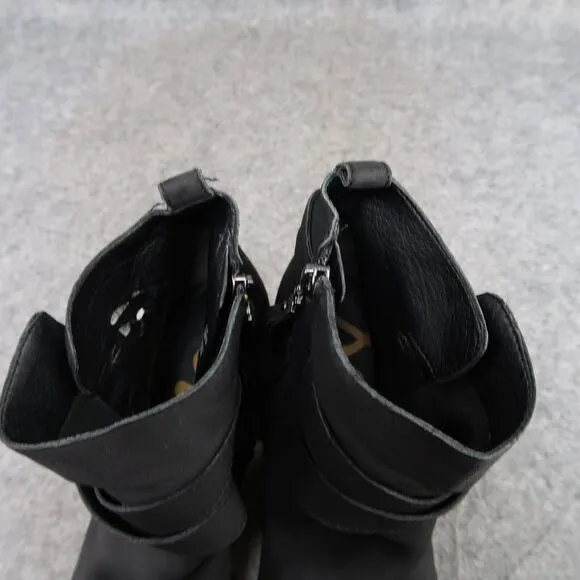 Sam Edelman Shoes Womens 9.5 Booties Fashion Leather Classic Biker Morris Black