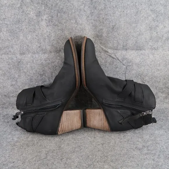 Sam Edelman Shoes Womens 9.5 Booties Fashion Leather Classic Biker Morris Black