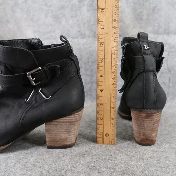 Sam Edelman Shoes Womens 9.5 Booties Fashion Leather Classic Biker Morris Black