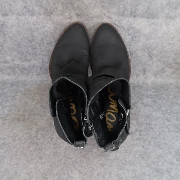 Sam Edelman Shoes Womens 9.5 Booties Fashion Leather Classic Biker Morris Black