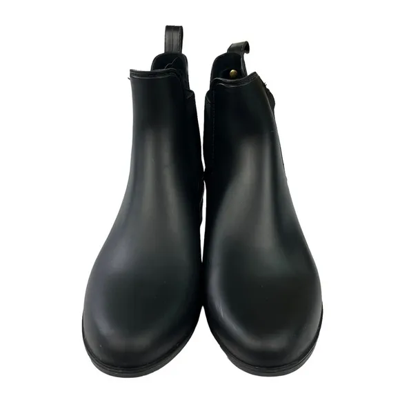 Sam‎ Edelman Tinsley Chelsea Rain Boot Matte Black Rubber Womens Size 9