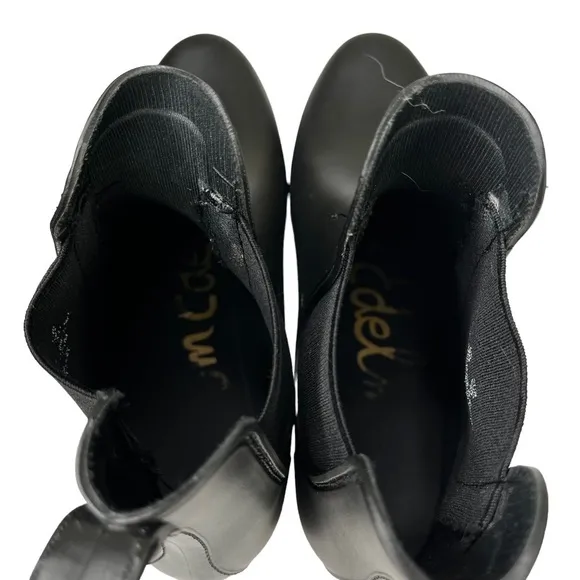 Sam‎ Edelman Tinsley Chelsea Rain Boot Matte Black Rubber Womens Size 9