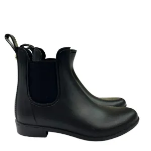 Sam‎ Edelman Tinsley Chelsea Rain Boot Matte Black Rubber Womens Size 9
