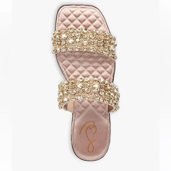 Sam Edelman Womens Ezel Embellished Slide Sandals | SZ 6.5M