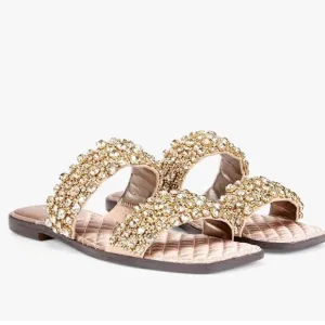 Sam Edelman Womens Ezel Embellished Slide Sandals | SZ 6.5M