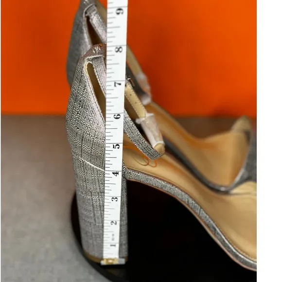 Sam Edelman Yaro Block Heel Ankle Strap Silver Purple NEW Size 10.5