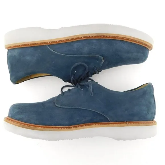 SAMUEL HUBBARD Blue Nubuck Walking Oxfords Shoes 9