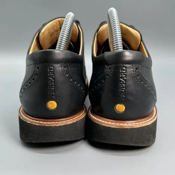 Samuel Hubbard M2130-048 Men's Size 8 Tipping Point Oxford Shoes Black Leather