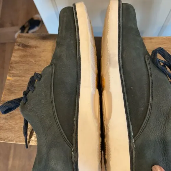 SAMUEL HUBBARD olive green gray nubuck Leather Oxfords Sz 9 vibram shoes