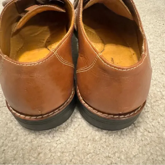 Sandro Moscoloni Brown Leather Cap Toe Oxford Shoes