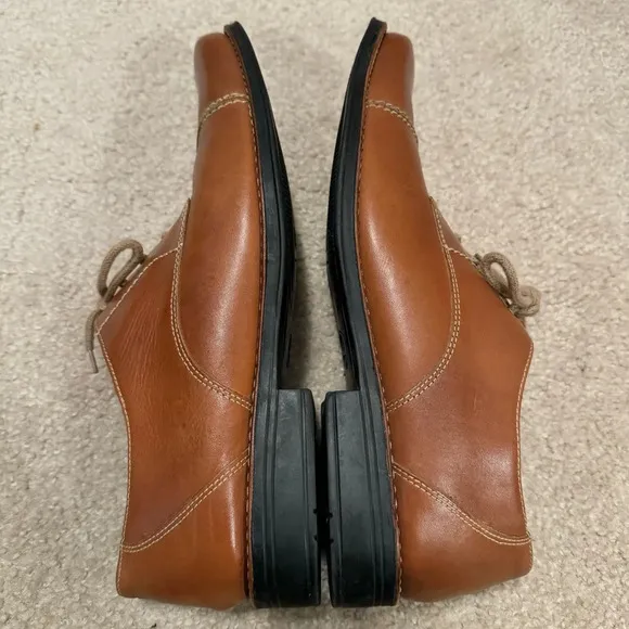 Sandro Moscoloni Brown Leather Cap Toe Oxford Shoes