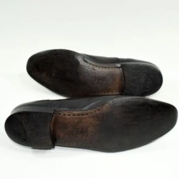 Santoni - Black Oxford Cap-Toe