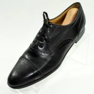 Santoni - Black Oxford Cap-Toe