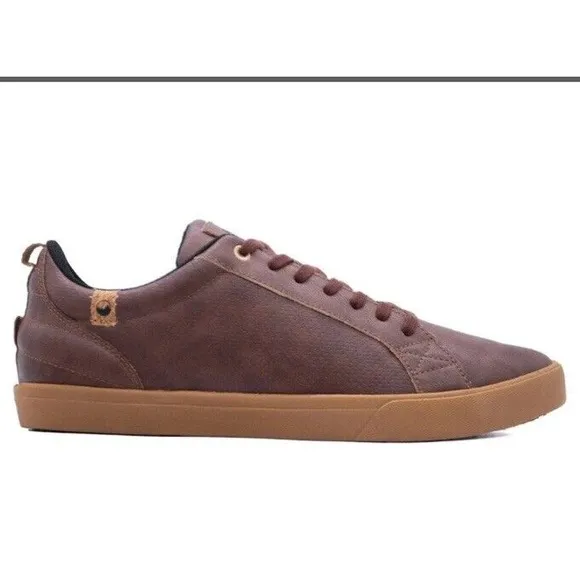 SAOLA Men's Cannon Waterproof Chocolate Brown Vegan Leather Shoes Sz 9 NWOB