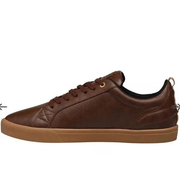 SAOLA Men's Cannon Waterproof Chocolate Brown Vegan Leather Shoes Sz 9 NWOB