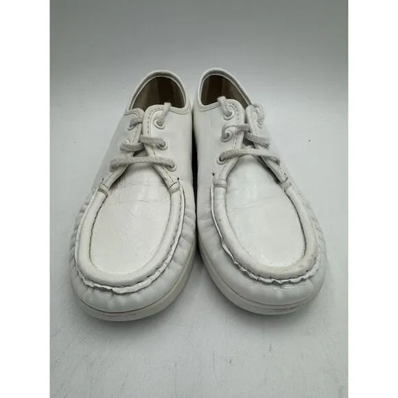 SAS SIESTA SUPERSOFT Women's NEW Comfort Slip On Loafer White US Size 5.5 Wide