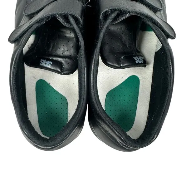 SAS VTO Walking Shoes Men’s 12.5 WW Black Hook &amp; Loop Tripad Comfort No Insoles