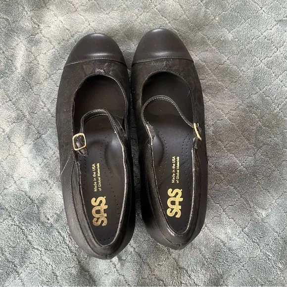SAS Women's Black Mary Jane Shoes 9.5