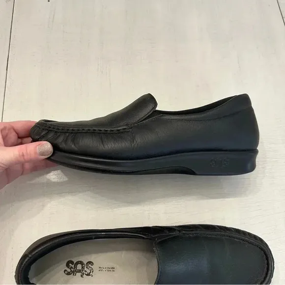 SAS Women’s Black TripPad Comfort Soft Step Loafer Slip-On Shoes Size 9.5 GUC