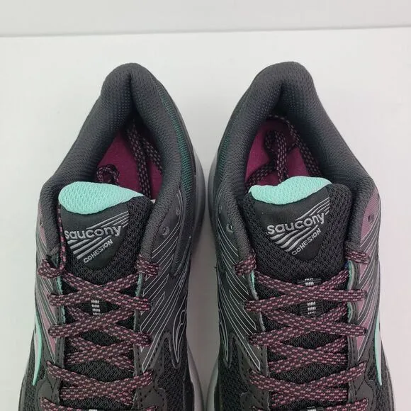 Saucony Cohesion TR15 Womens Size 7.5 Black Gray Pink Running Sneaker Shoes