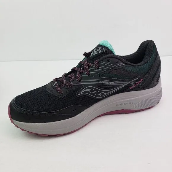 Saucony Cohesion TR15 Womens Size 7.5 Black Gray Pink Running Sneaker Shoes