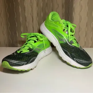 Saucony Kinvara 7 Men's 10.5 Natural Series Running Shoes Green Black S20298-1