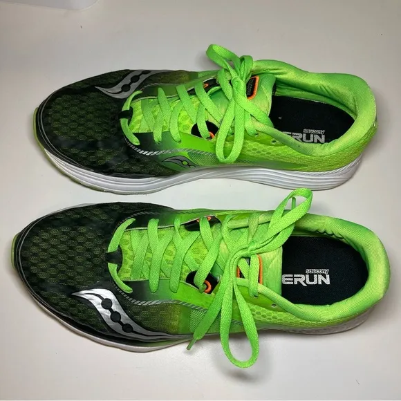 Saucony Kinvara 7 Men's 10.5 Natural Series Running Shoes Green Black S20298-1