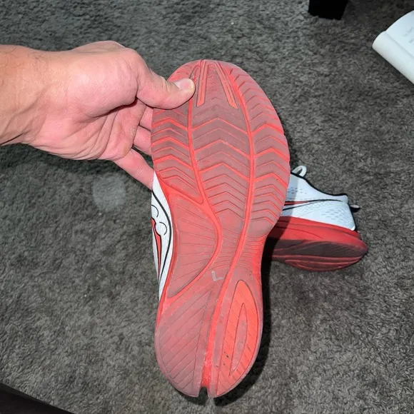 Saucony Men's White and Red Running Shoes