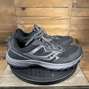 Saucony Mens Size 10 Wide Black Gray Excursion TR16 Athletic Trail Running Shoes