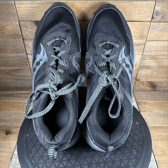 Saucony Mens Size 10 Wide Black Gray Excursion TR16 Athletic Trail Running Shoes