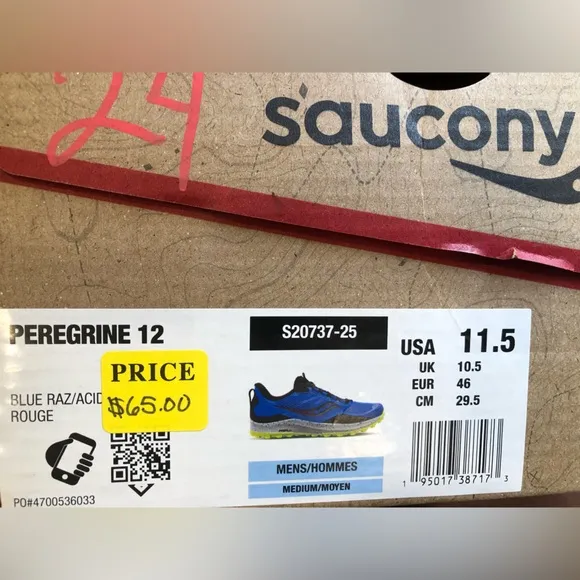 Saucony Trail Mens Peregrine 12 Trail Running Shoes- Size 11.5 -