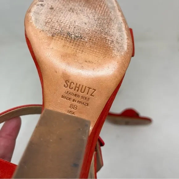 SCHUTZ Gaborelis two-piece sandal *Fire Red* sz 8