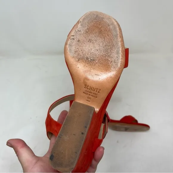 SCHUTZ Gaborelis two-piece sandal *Fire Red* sz 8