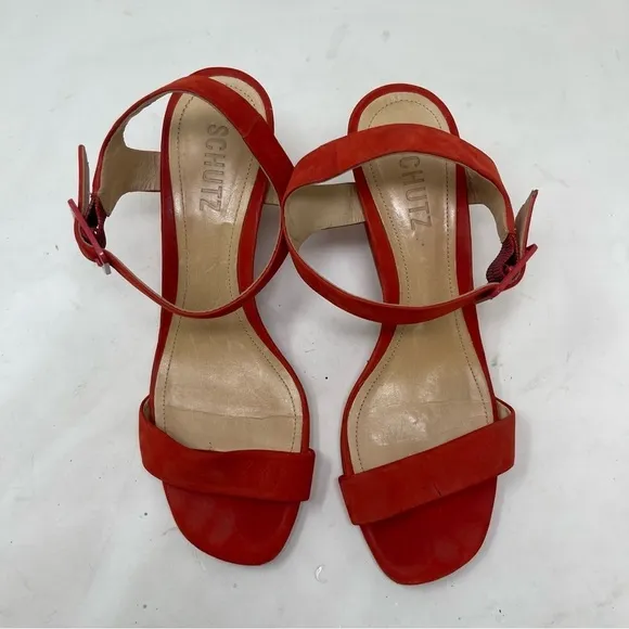 SCHUTZ Gaborelis two-piece sandal *Fire Red* sz 8