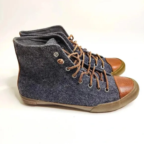 SeeVees Army Issue High Pewter Wool Shoes Men's Size 9.5
