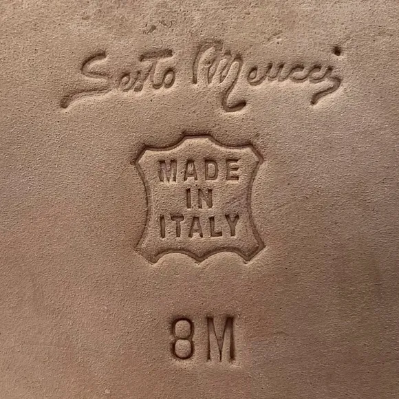 Sesto Meucci Womens Shoes Leather Sandals Sz 8 Brown Heeled Open Toe Italy Chic