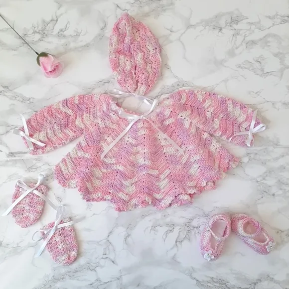 Set Newborn girl Handmade
