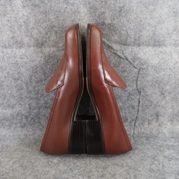Seychelles Shoes Womens 7 Loafer Pump Classic Fashion Career Leather Brown Joana