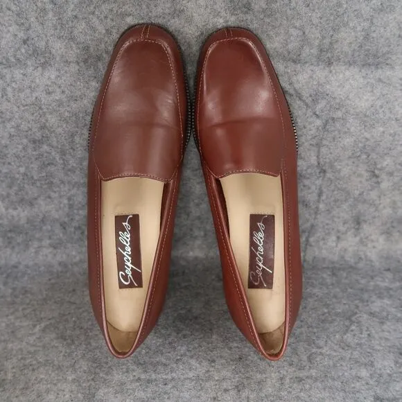 Seychelles Shoes Womens 7 Loafer Pump Classic Fashion Career Leather Brown Joana
