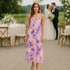 Show Me Your Mumu Watercolor Maxi Slip Dress Small Beach Wedding Guest Boho Chic